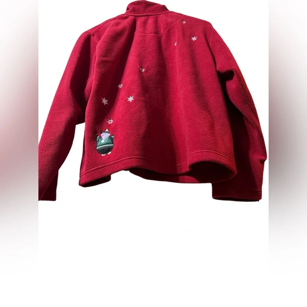 Christopher & Banks Red Cardigan  Penguin design Size Large - Picture 7 of 14